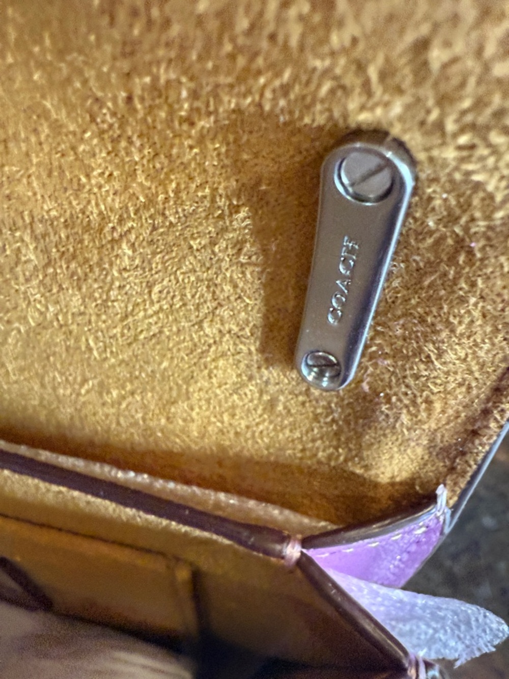 Coach Morgan Lilac Sequin Crossbody Bag with Metallic Trim - Picture 9 of 16